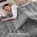 Smart Queen Weighted Blanket 5lbs (41x60,Grey) Throw Size Soft Cooling Heavy Blanket for Sleeping, Breathable All Season Comfort with Premium Glass Beads,Machine Washable