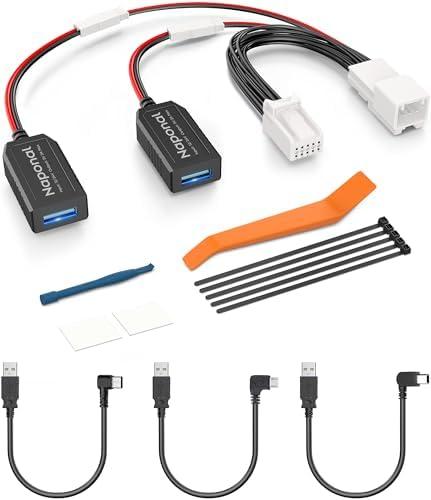 Naponal GPS Dash Cam Power Adapter, (10Pin Type H Connector)Mirror Camera Radar Charger Station GPS Dashcam Charger Cable for Select Hyundai/Kia,Genesis,Niro and More with Auto-dimming Rearview Mirror