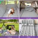 SUV Air Mattress - Thickened Double-Sided Flocking Travel Inflatable Mattress Bed With Electric Air Pump and 2 Pillows for Car, Home, Outdoor and Travel - Grey