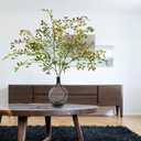 Ttranewsoo Artificial Greenery Stems, 43.3" Nandina Branches Tall Faux Plant Stems for Vase, Greenery Decor Stems Leaves Bunches for Shop Garden Office Home Décor,2Pcs,Orange