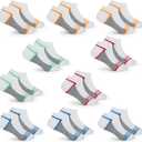 Fruit of the Loom Boys Low Cut Ankle Socks - 10 Pack, Cushioned, Breathable, No Show - Little/Big Boys (Large, White)