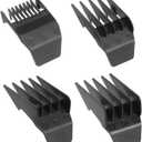Professional Peanut Clipper Guards for Wahl Peanut  From 1/8 Inch to 1/2 Inch, Fits for Wahl Peanut, Black-4PCS (4Pack)