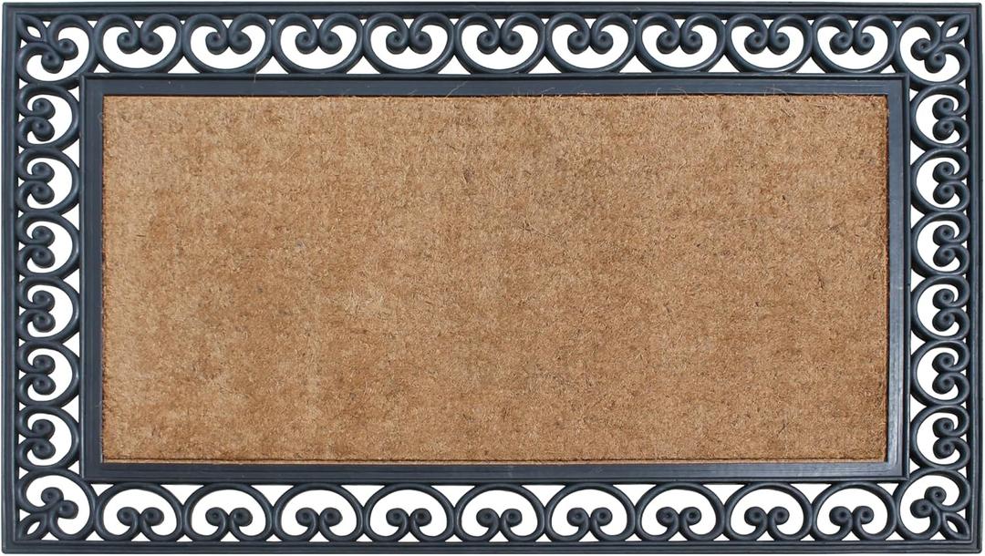 A1HC Natural Coir & Rubber Door Mat, 30"x48" Thick, Durable, Heavy Duty, Anti-Shed, Fade-Resistant, Long-Lasting Outside Entrance Large Doormat for Front Porch