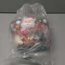 Christmas Bike Basket, Christmas Bike Basket Front Set Include Rattan Woven Bike Baskett with Bells Santa Plush Patterns, Xmas Stickers, Bike Bell, 2 Pcs Ribbons Tassels, Wheel Spoke Decoration (Red)