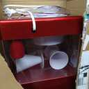 Nostalgia Snow Cone Shaved Ice Machine - Retro Table-Top Slushie Machine Makes 20 Icy Treats - Includes 2 Reusable Plastic Cups & Ice Scoop - Retro Red