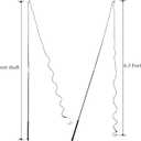 Horse Lunge Whip Training Stick and Whip 5.9 Feet Long Whip+6.3 Feet Drop for Dogs Horses(Can Detachable into Two Sections)