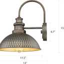 Outdoor Barn Light, 11.5 Inch Farmhouse Wall Mount Lighting, Anti-Rust Waterproof Industrial Black Outside Wall Sconces, Vintage Outdoor Wall Light for House Porch Patio Garage(Vintage Bronze, 1 Pack)