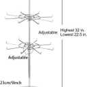 Polmart 3-Tier Spinning Display Stand Heavy Duty Adjustable Countertop Stand for Retail, Jewelry, Cosmetics, Crafts Sturdy Metal Base 360 Rotating Tiers with Height Adjustable (Silvery)