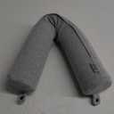Dot&Dot Twist Memory Foam Travel Pillow for Airplanes - Travel Neck Pillow for Sleeping - Airplane Pillow for Neck Support, Chin, Lumbar and Leg - Adjustable, Bendable Neck Roll Pillow (Gray)