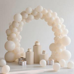 Ivory White Balloon,145pcs Premium Latex Khaki Balloons Arch Kit Different Sizes 18 12 10 5 Inch,Light Brown Neutral Balloon Garland Arch for Birthday Party Baby Shower Wedding Anniversary Decoration