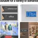 3X5 Inch Clear Acrylic Sign Holder  Reusable Adhesive & Magnetic Strip Included  Peel & Stick Wall/Tabletop Display for Menus, Labels, Signage (10 Pack)