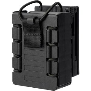TACNEX Compact Radio Holster Polymer Walkie-Talkie Case w/Duty Belt Clip Two Ways Radio Pouch Interphone Carrier Tactical Sheath Carry Bag for Police Law Enforcement Security Firefighter Rescue