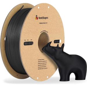 Matte PLA 3D Printer Filament 1.75mm Cardboard Spool 1kg (2.2lbs) Dimensional Accuracy +/- 0.02mm 3D Printing Filament for Most FDM 3D Printers (Black, 1-Pack)