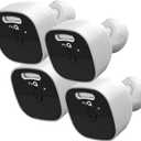 MyQ Outdoor Battery Camera | 2K Camera, Color Night Vision, Spotlight, Motion Alerts, Live View with Two-Way Talk, Wireless, Weather-Resistant, Outdoor, White, 4 Pack