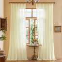 Beige Pinch Pleated Sheer Curtains 120 Inches Long for Living Room Ceiling to Floor Light Filtering Pleated Drapes with Adjustable Hooks Soft Touch 10ft Curtains, Beige, 42"W x 120"L, 2 Panels