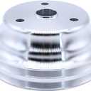 2 Groove LWP Crankshaft Pulley For SBC SB Chevy 350 Double Groove Crank Pulley Long Water Pump