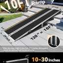 FACHNUO 10FT Portable Wheelchair Ramp for Home Steps, with Support Legs
