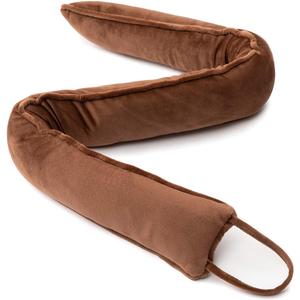 Door Draft Stopper Jumbo Door Snake Noise Sound Air Light Smell Weighted Blocker Door Bottom Wind Insulation Annoying Guard for Outside Patio Exterior or Interior Doors (36 in, Brown)