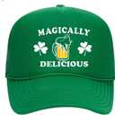 ThatsRad Let's Get Shamrocked Irish Drinking Mesh Trucker Hat Cap Snapback St. Patricks Day Green (Medium-X-Large)