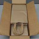 METRONIC Paper Gift Bags 5.25x3.75x8 50Pcs, Christmas Gift Wrap Bags with Handles, Brown Kraft Paper Bag for Small Business, Bulk Party Favors Bag for Birthday, Shopping, Retail, Made in USA