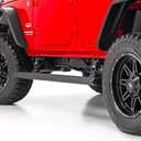 Rough Country Power Running Boards with LED Step Lights for Jeep Wrangler JK (2007-2018) - Dual Motor Electric Powerstep Board & Retractable Steps