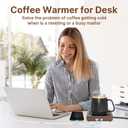 Smart Coffee Mug Warmer Imitation Wood Grain Candle Warmer Plate Safely Releases Scents Without a Flame Used as Candle Jar Warmer, Mug Warmer Cup Warmer Tea Warmer Desk Home Office