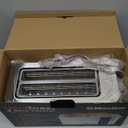 Mueller UltraToast Full Stainless Steel Toaster 4 Slice, Long Extra-Wide Slots for Bagels and Waffles, 6 Browning Levels, LED Display, Cancel/Defrost/Reheat Functions & Removable Tray, Kitchen Gadgets