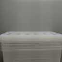 IRIS USA 72 QT Plastic Storage Box with Lid and Latches - 4 Pack - BPA-Free, See-Through Organizing Solution, Durable Nestable Stackable Containers, Secure Pull Handle - Clear