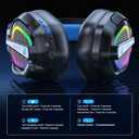 Fachixy FC-200 Wireless Gaming Headset with Mic for PS5, PS4 - Bluetooth 5.4 & 2.4GHz Gaming Headphones with Low Latency, 50-Hrs Battery Foldable Gamer Headset for Laptop, Switch and Mobile