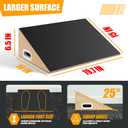 Slant Board, 19.7" Wide Calf Stretcher Slant Board for Calf Stretching, Squats, Knees Over Toes, Weightlifting, and Fitness, 6.5 Height for Deeper Squats & More Muscle Activation
