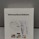 Electric Nail Clipper, 2 in 1 Electric Nail Clippers for Seniors and Adults, Baby Automatic Nail Clipper with Polishing, Light & Storage, Smart Nail Clipper 2-Speed for Fingernail (White)