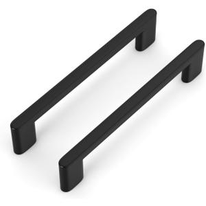 Peaha 6 Pack 5 Inch Cabinet pulls Black Drawer pulls Modern Aluminum Alloy Hardware for Dresser Cupboard