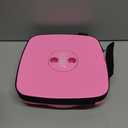 Upgraded Square Folding Stool, Max Load Capacity 485lbs, Portable Collapsible Seat, Telescoping Foldable Stool for Camping,Fishing,Hiking,Travel, Pink