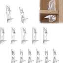 30pcs Plastic Locking Shelf Pins, Self Locking Shelf Support Pegs, Clear Self-Locking Shelf Support Pegs, Self-Locking Bracket Clips for Kitchen Cabinet Furniture Book Shelves