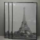 upsimples 24x36 Poster Frame Black 3 Pack, Scratch-Proof Picture Frames 24 x 36 for Photo Gallery - Slide-in Strips, Horizontal or Vertical Wall Mounting