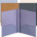 Mr. Pen- Plastic Folders with Pockets and Prongs, 5 Pack, Letter Size, Colorful, Flexible Plastic Folders with Prongs (Gray, Brown, Silver, Vanilla, Black)
