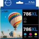 T786 T786XL Remanufactured Ink Cartridges (4-Pack) - SFL Compatible Replacement for T786 T786XL Ink Cartridge with Workforce Pro WF-4630 WF-5690 WF-5190 WF-5620 WF-5110 Printer