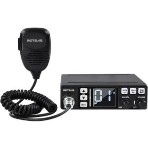 Retevis MB3 AM/FM CB Radio Dual-Mode, Public Address (PA) Function, Automatic Noise Limiter, 40-Channel Fixed-Mount, Easy to Operate, Long Range CB with External Speaker Jack for Truckers Emergency