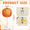 Weysat 4 Pcs Autumn Pumpkin Wall Hooks Pumpkin Key Holder Fall Towel Hooks Thanksgiving Wall Decor Heavy Duty Clothes Hanger for Fall Bathroom Living Room Decor