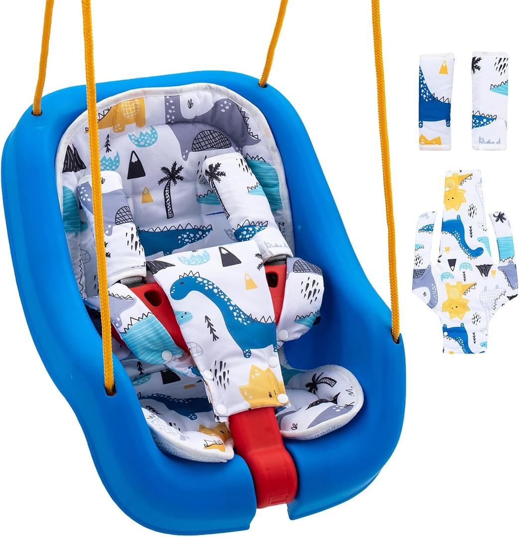 Toddler Swing Cushion for Little Tikes, Outdoor Baby Swing Pad with Strap Covers Set, Infant Swing Cushion Insert with 3D Breathable Mesh (NOT Included Swing)