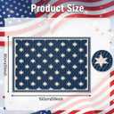 3x5ft Patriotic Outdoor Rug Waterproof Plastic Straw Patio Mat Reversible Red White and Blue Striped Area Rug for Camping RV Porch Deck Backyard 4th of July Independence Day Decorations(Star)