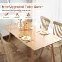 RostiKong 24 x 36 Inch Multi Size Table Protector for Rectangle Tables PVC Vinyl Kitchen Dining End Coffee Table Top Cover Protector Wood Furniture Clear Plastic Tablecloth Desk Pad Wipeable Anti Slip