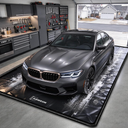 ANWEOR 7'9" x 18' Garage Floor Mat 650 GSM Containment Mat for Under Car