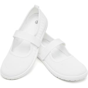 Waluzs Wide Toe Box Flats Shoes Women Knit Ballet Flats Mary Jane Dress Flat Wide Width Walking Shoes Slip-on with Strap, Size 11