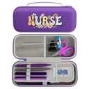 Stethoscope Case for 3M Littmann Classic III, Cardiology IV, MDF, EKO - Nurse Gifts for Women, Nursing Student Gifts, Cute Hard Shell Nurse Bag, Nurse Accessories for Work (Purple)