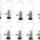 2 x 3-Character Clip, Hook, Plastic Soaked Seamless Socks, Pants,Pantyhose, Strong Hook, Clothesline Clip, Black, 10 Pieces per Sale