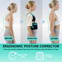 Back Brace Posture Corrector for Women and Men Comfy Shoulder Straightener, Pain Relief: Upper/Lower Back.Support for Scoliosis, Hunchback, Thoracic Spine Upgraded Full Back Support. Medium, Black