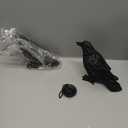 Gothic Crow Lamp with Tealight Candle Holder Resin Raven Decor Statue Gothic Home Decor for Bedroom Unique Goth Gifts Black 2PCS