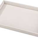 Mornajina 13.8" x 9.5" Velvet Jewelry Tray Jewelry Display Tray Flat Tray, Stackable Empty Plate Trays for Earrings Necklaces Bracelet Rings Display Showcase - Beige