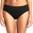 Zmart Women Standard Strappy Bikini Bottoms Full Coverage Bathing Suit Cutout Swim Low Rise Swimsuit Bottom (Small, Black 1)